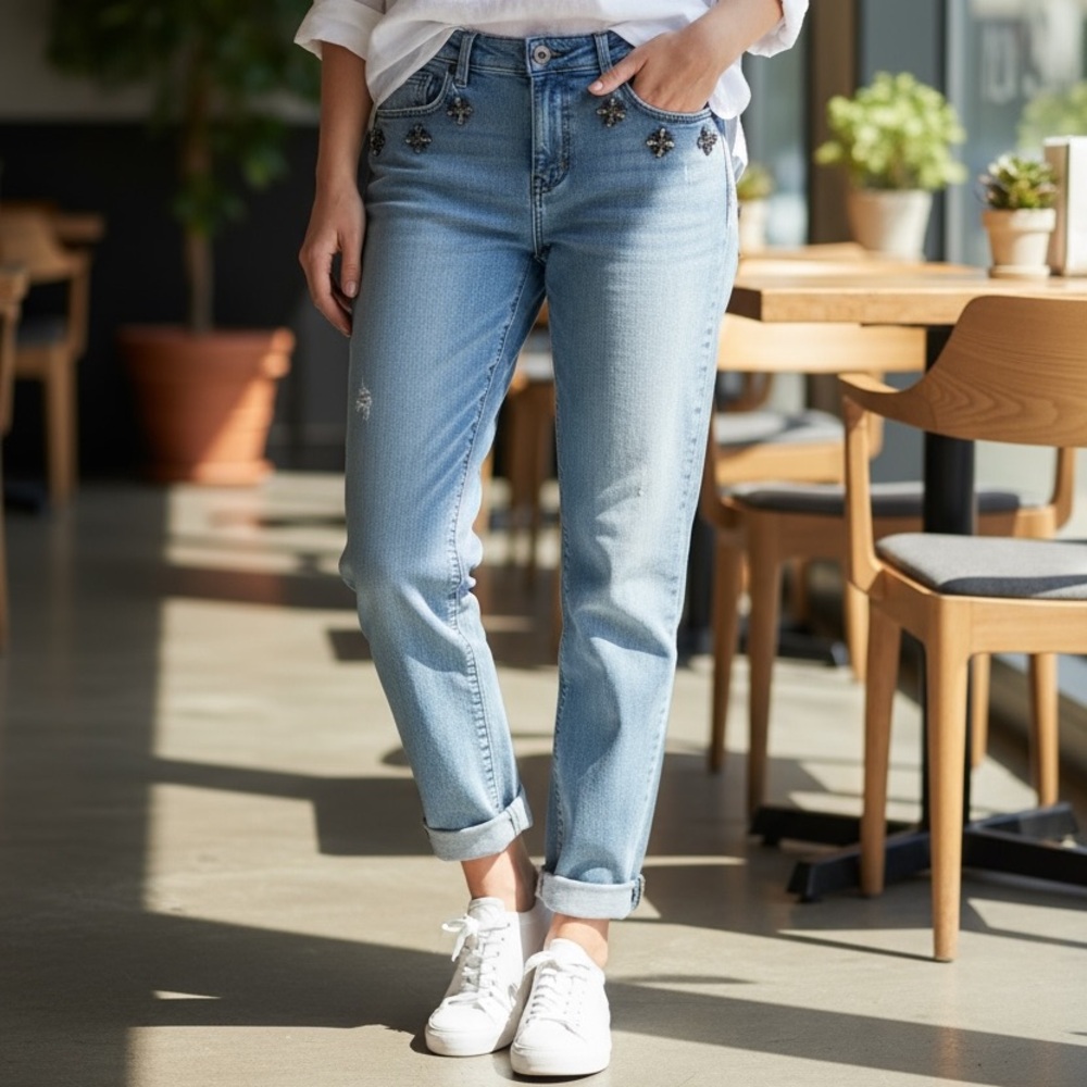 LOFT Light Blue Boyfriend Jeans